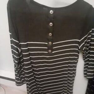 Striped Long Sleeve Maternity Tee